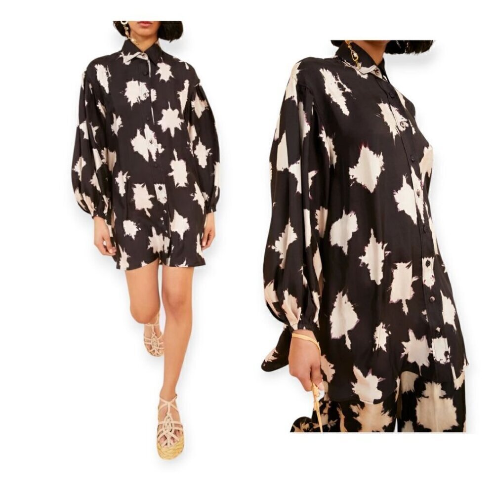 Ulla Johnson Alejandra silk dress, Size‎ 0, Noir Blur, NWT - Picture 2 of 16